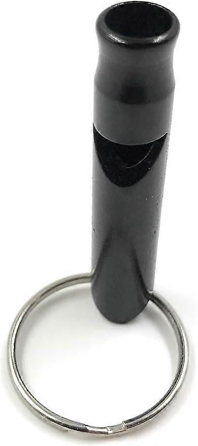 Emergency whistle, signal whistle, dog whistle, emergency whistle, alarm whistle, self-defense whistle with key ring, up to 140db, black