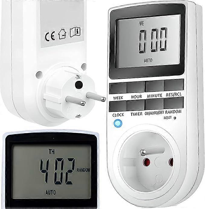 Digital Programmable Socket and Programmer Alternating and Repetitive Cycle Electrical Socket Countdown Timer Socket, Digital Timer for Lamps, Coffee
