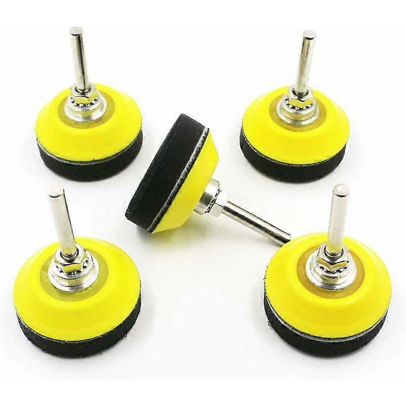 Polishing Sanding Pad,5pcs Drill Pad with Hook and Loop Closure,Bone Hook and Loop Pad 50mm,with 1/4 Inch Shank Drill Attachment and Polishing Pad