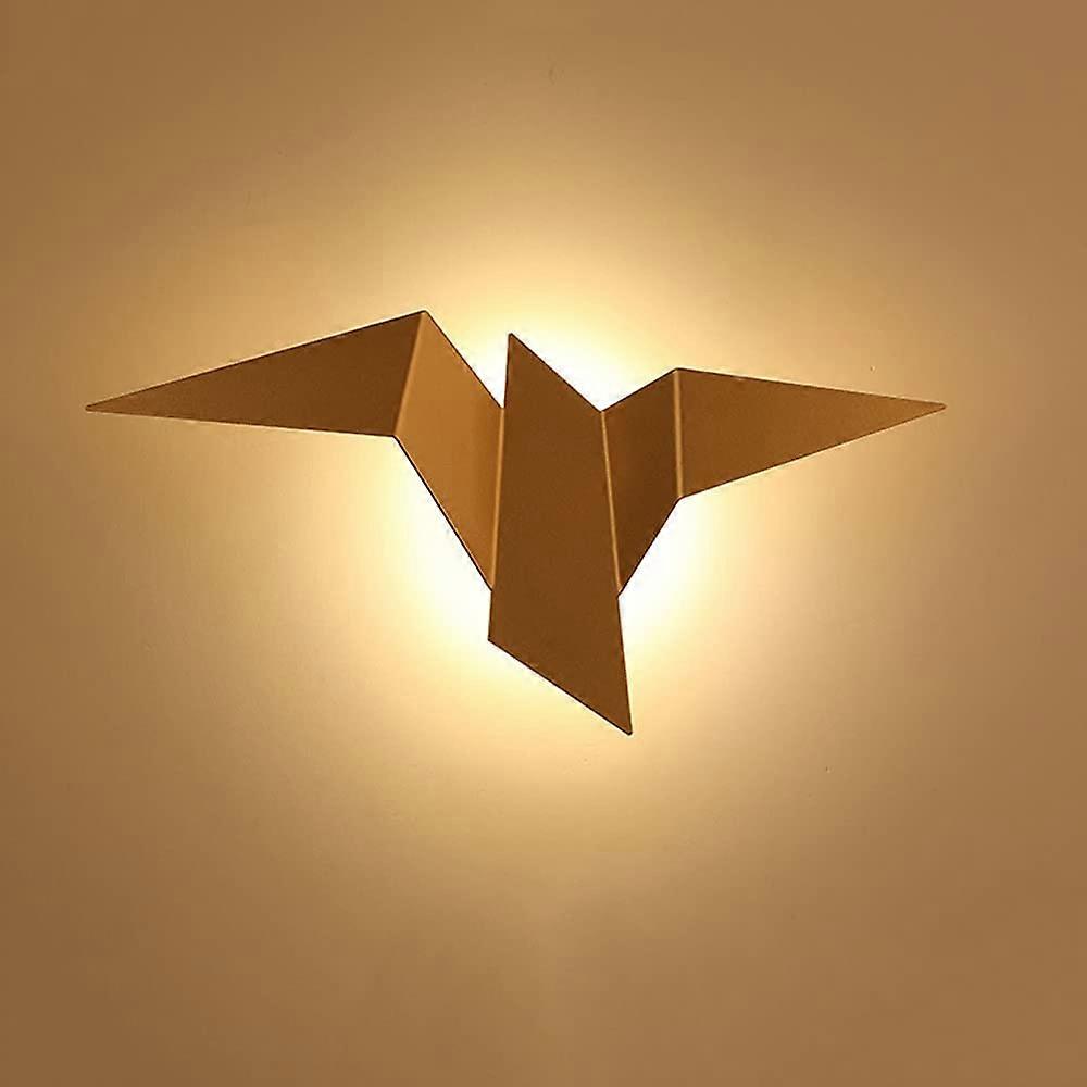 Creative Geometry Bird Shape 3000K 3W LED Modern Wall Light(gold)
