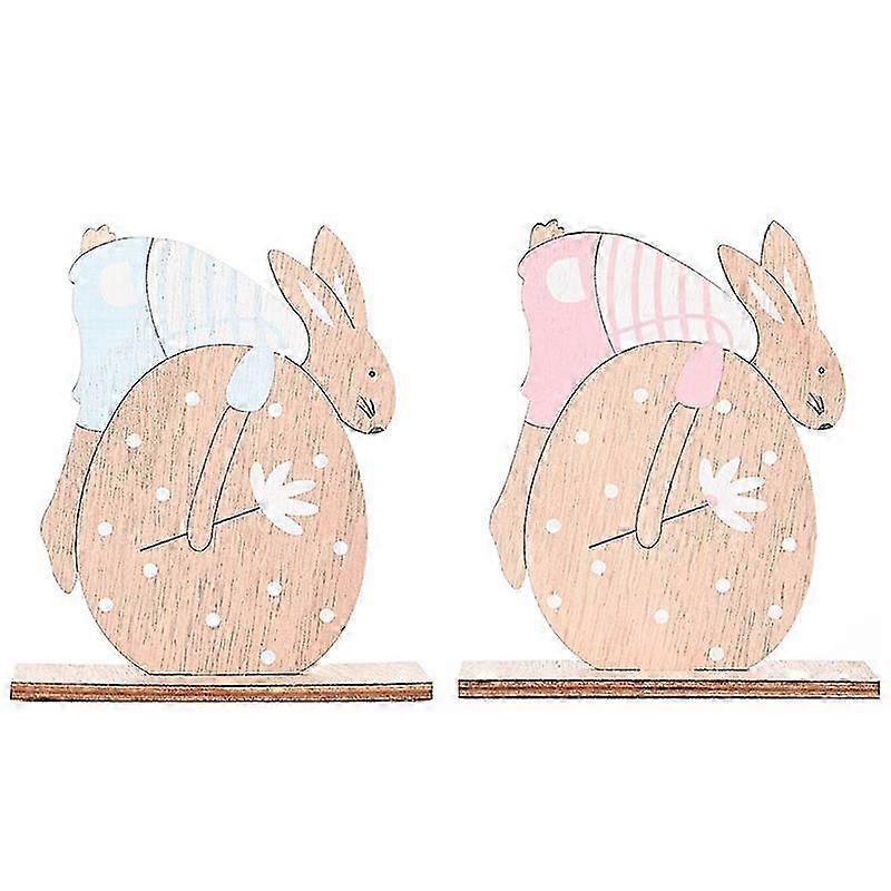 Easter Rabbit Wooden Ornaments Happy Easter Decor for Home Easter Eggs Party Decor Pendants Easter