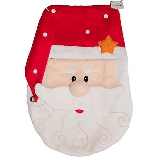 szép Mikulás WC-huzat, karácsonyi WC-ülőkehuzat puha vicces Mikulás WC-ülés fedél fedél karácsonyra otthoni fürdőszoba WC-dekorációk