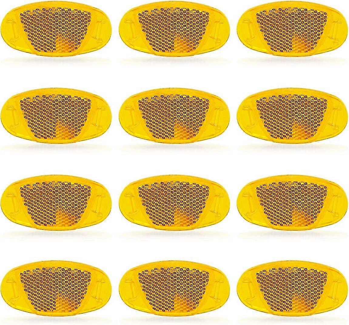 Förpackning med 12 cykelhjulekerreflektor oval