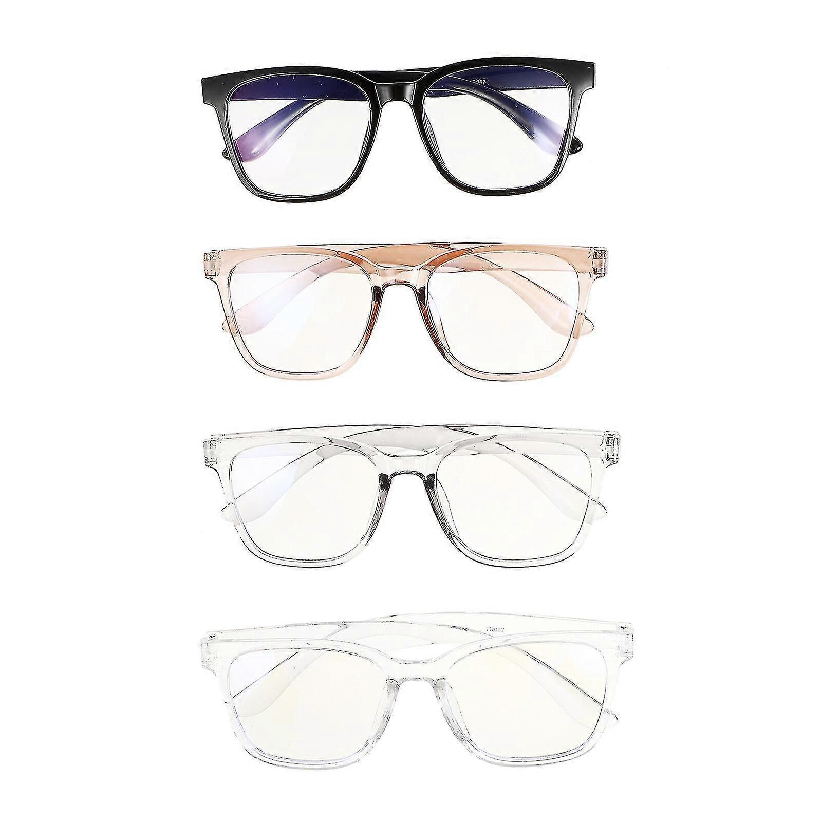 4pcs Blue Light Blocking Glasses Reading Glasses Anti Eyestrain Computer Gaming