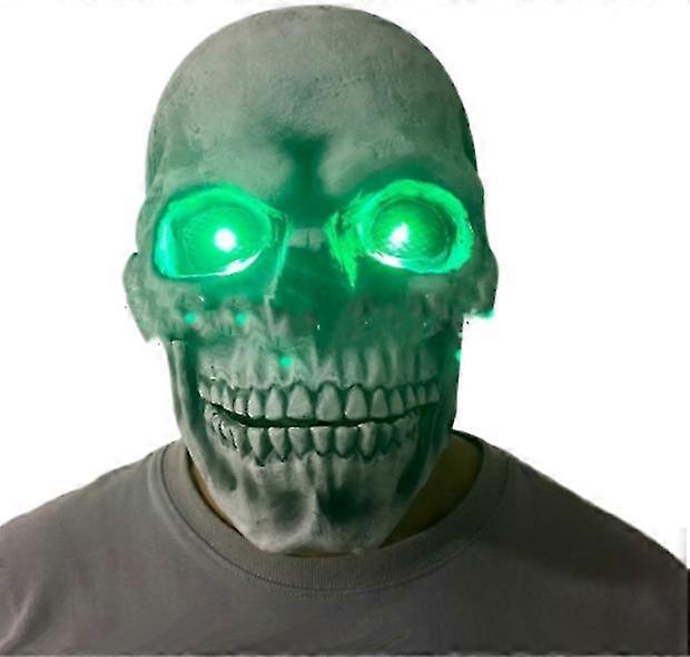 ハロウィン 照らされた ヘッドギア ホラー 大人 頭蓋骨 口 可動 頭蓋骨 ラテックス マスク コスプレ コスチューム 小道具
