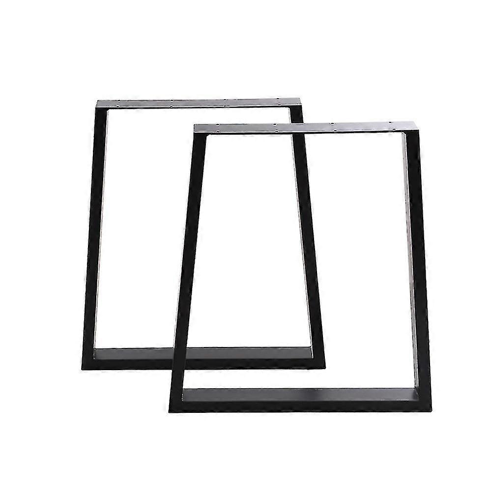 Set med 2 bordsben i metalltrapetsstål