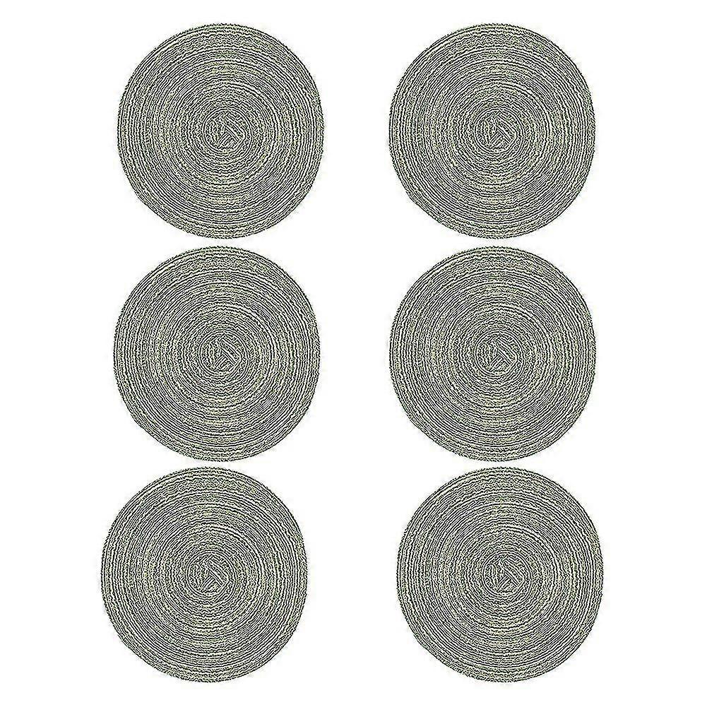 6 Pot Trivets Large Woven Trivet Coasters, Green Triangular Coasters