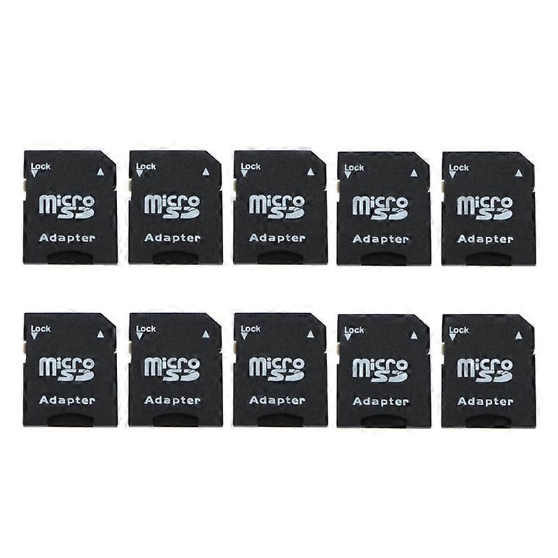 10 stk micro SD-kort til SD-kortadapterkort micro til SD SDHC-adapter svart