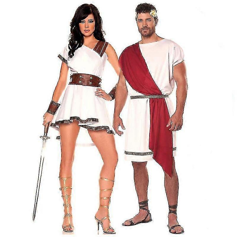 古代ギリシャの王の衣装フルセットローマの剣闘士コスプレハロウィーンカーニバルコスチューム男性女性用