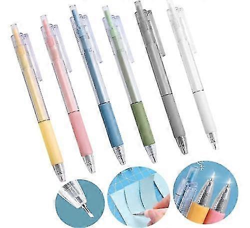 6pcs 漫画パターン学生ユーティリティナイフペンクラフトカッティングツールペーパーペンナイフ