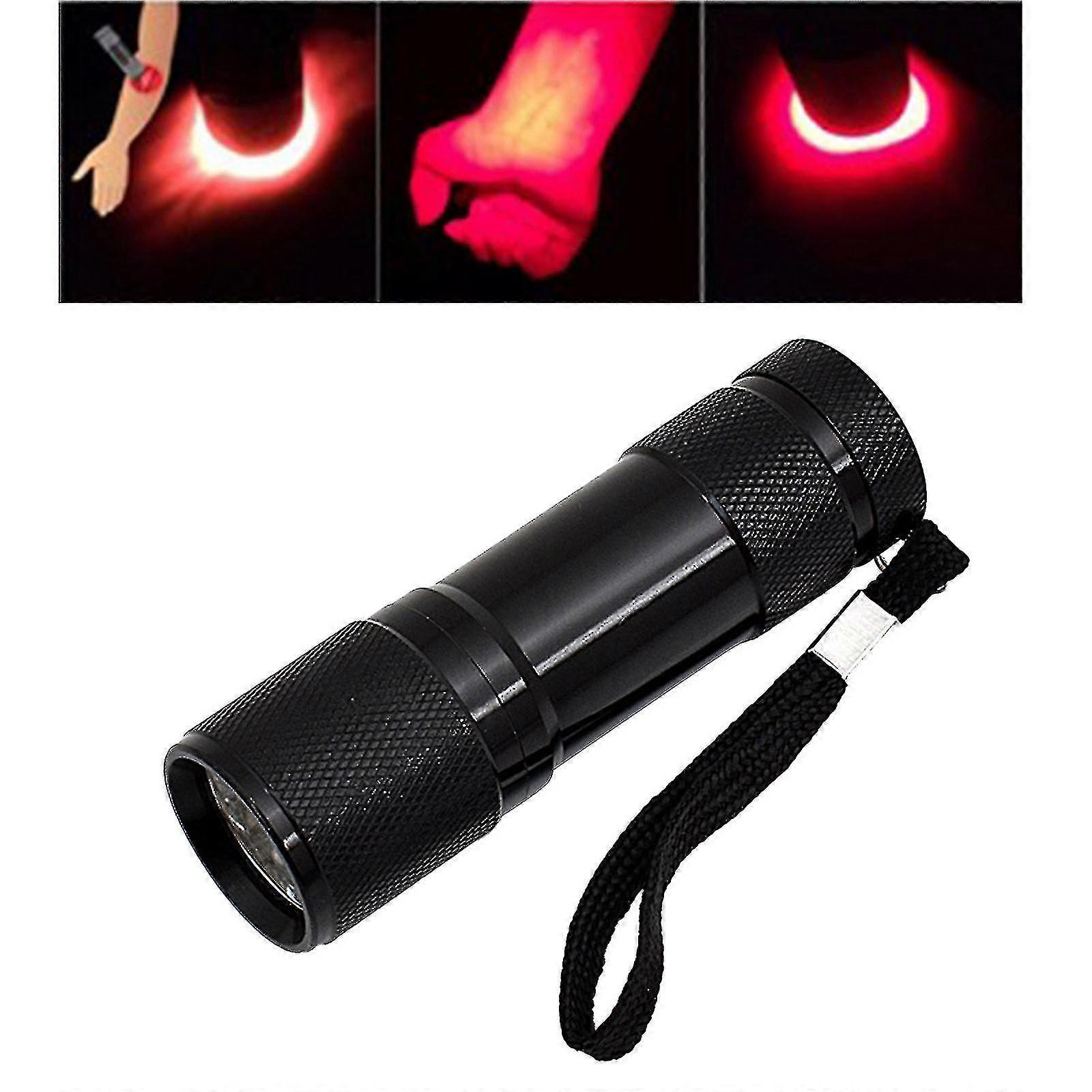 Red Beam Light Flashlight - 9 Led 670nm - Protects Against Deteriorating Eyesight