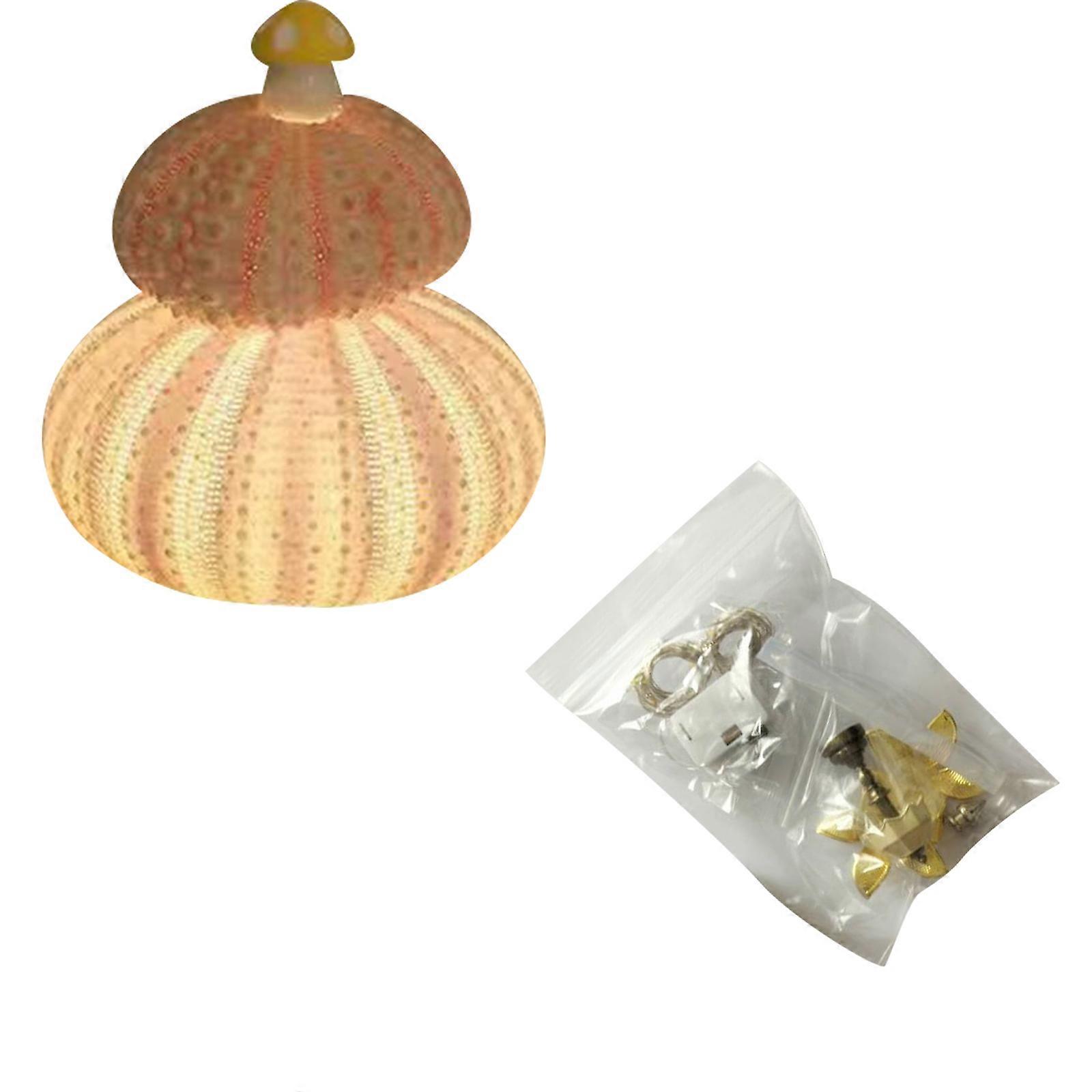Simulado Ouriço do Mar Shell Suculenta Planta Luz Noturna Estudo Quarto Usb Bedside Lamp