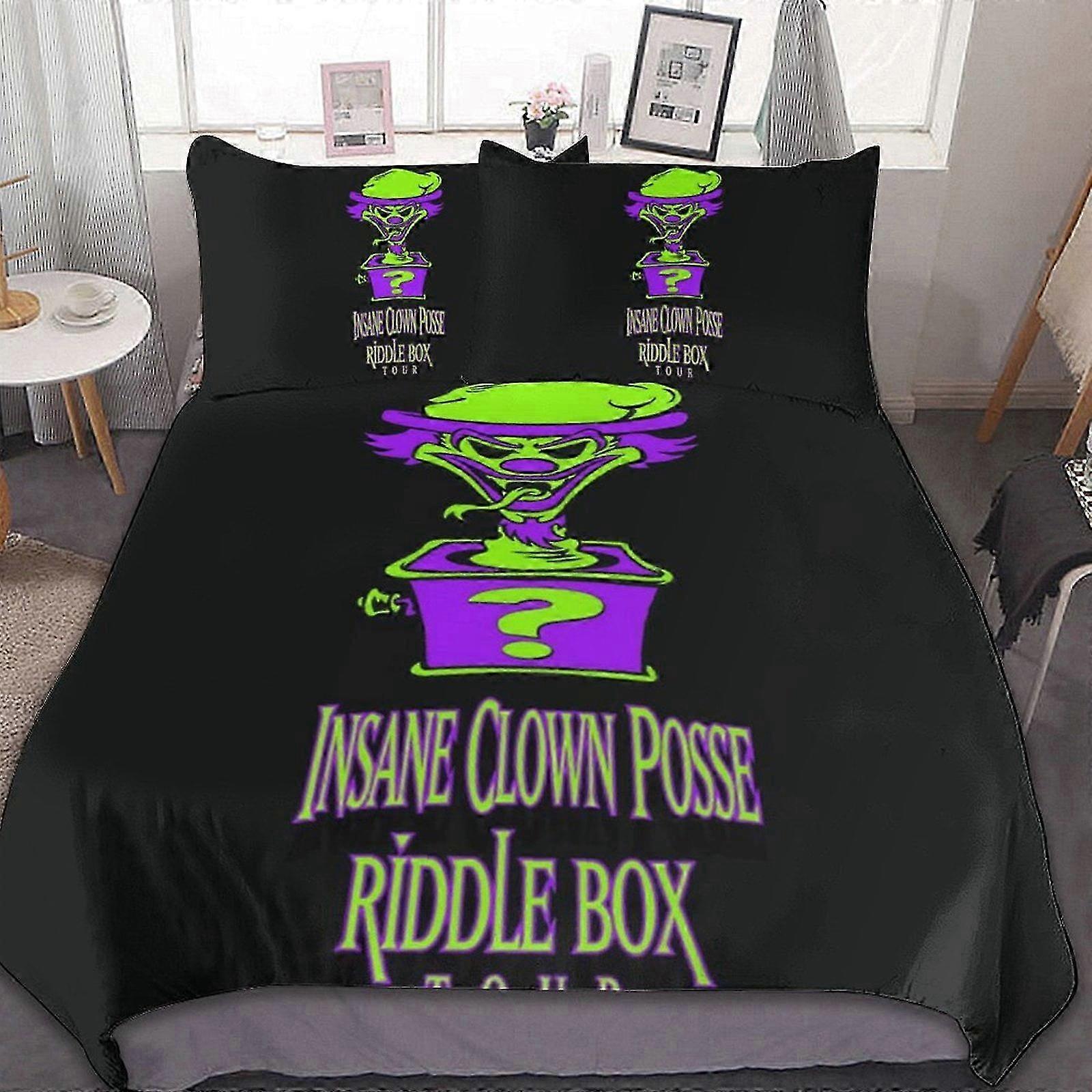 n580 Lençóis Insane Clown Posse ICP3 Peças Conjunto de Capa de Colcha Conjunto de Cama Macia Capa de Edredom + Travesseiro Capa de Cama para Casa ams (1 Capa de Edredom e 2 Travesseiros