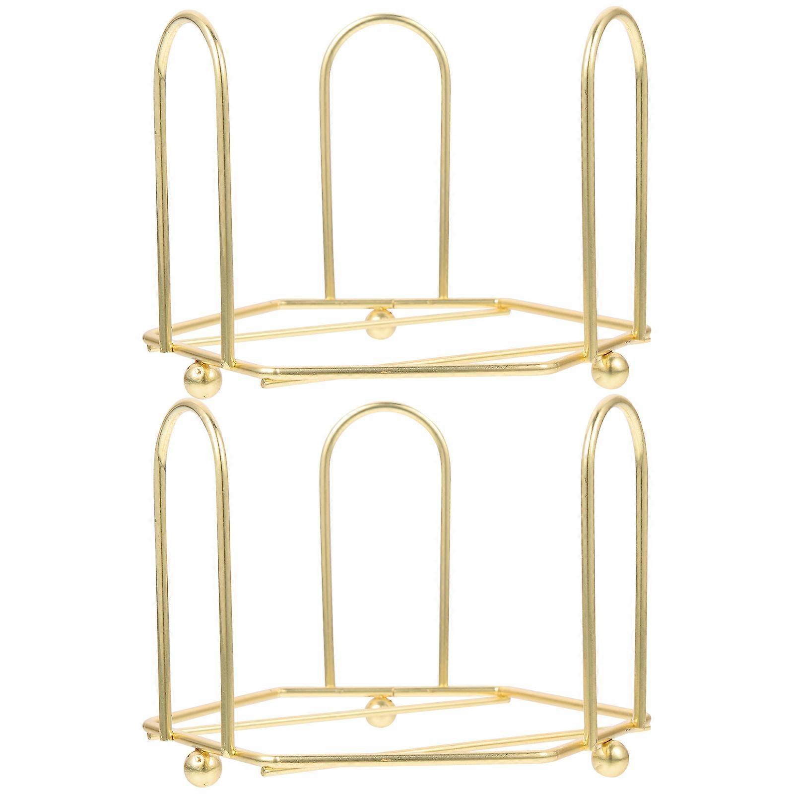 2pcs Coaster Holders Household Table Mat Holders Square Round Coasters Supports