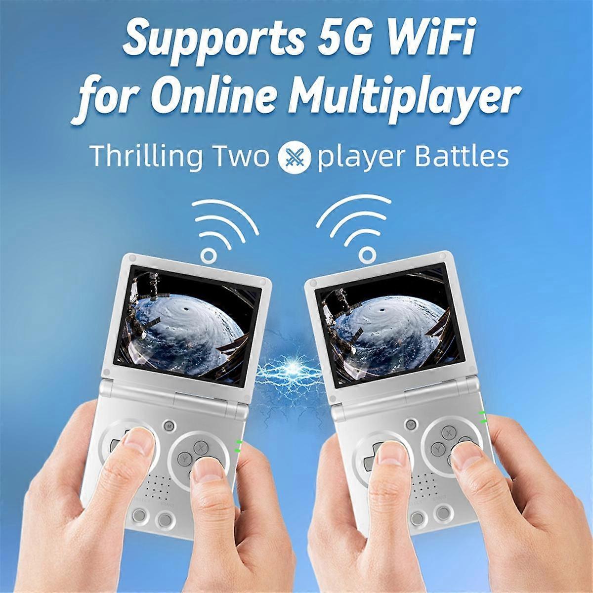 وحدة التحكم في الألعاب المحمولة ل AMPOWN RG35XXSP Retro PSP وحدة التحكم في الألعاب قابلة للطي غطاء قابل للطي وحدة تحكم ألعاب لاسلكية ، ب