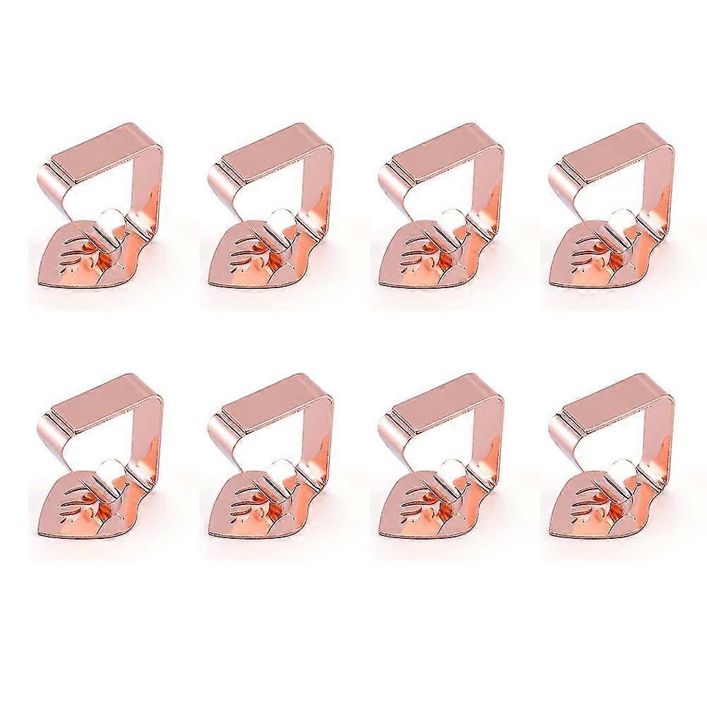 Windproof Tablecloth Clips Stainless Steel Rose Gold