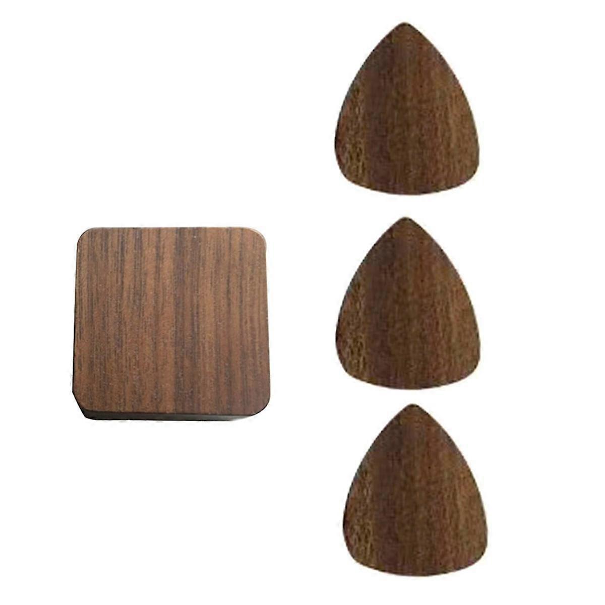 Guitar Picks & Walnut Case, Personalized Holder for Guitar Enthusiasts