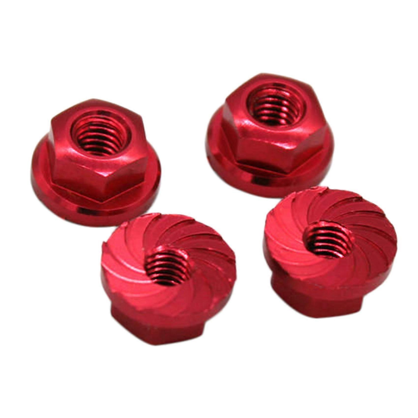 4 Pcs M4 Flange Lock Nut For Wltoys 104001-1910 M4 Lock Nut Red