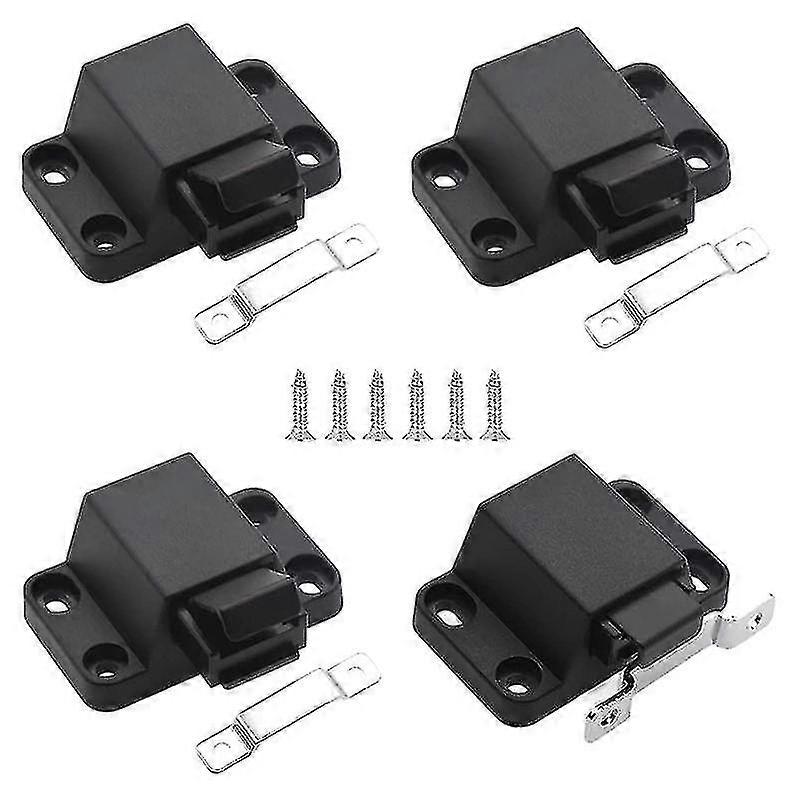 Push Locks For Cabinet Locks 4 Pack Self Closing Push Door Locks Heavy Duty Touch Lock Push Pull Lo