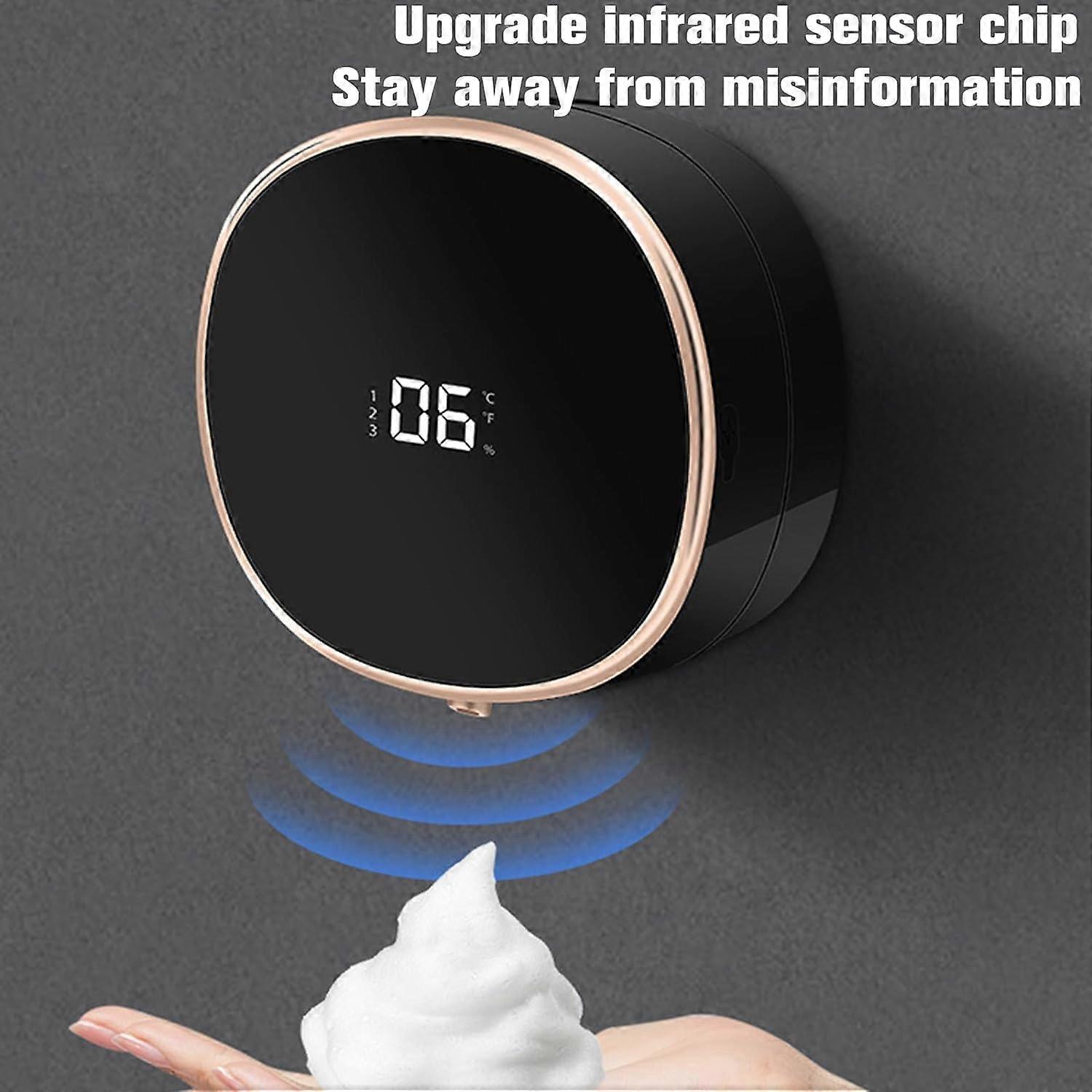 Automatic Foam Soap Dispenser, Touchless Foaming Soap Dispenser with Sensor, 3-Level Rechargeable Electric Soap Dispenser