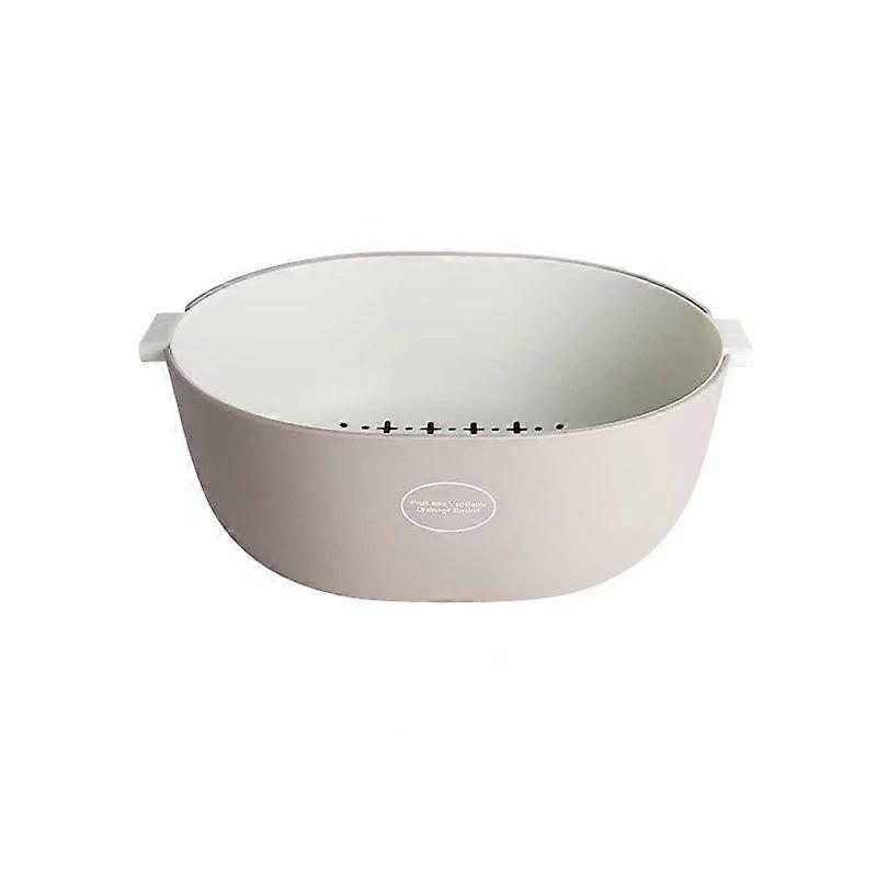 Vegetable Filter, Fruit Basket Drain, Kitchen Filter, Plastic Pasta Filter, Multifunctional Drain Blue (Gray)