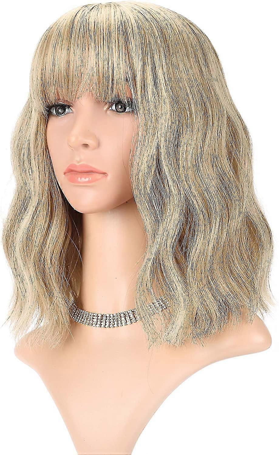Loose Wave Blonde Wig Short Bob Wigs