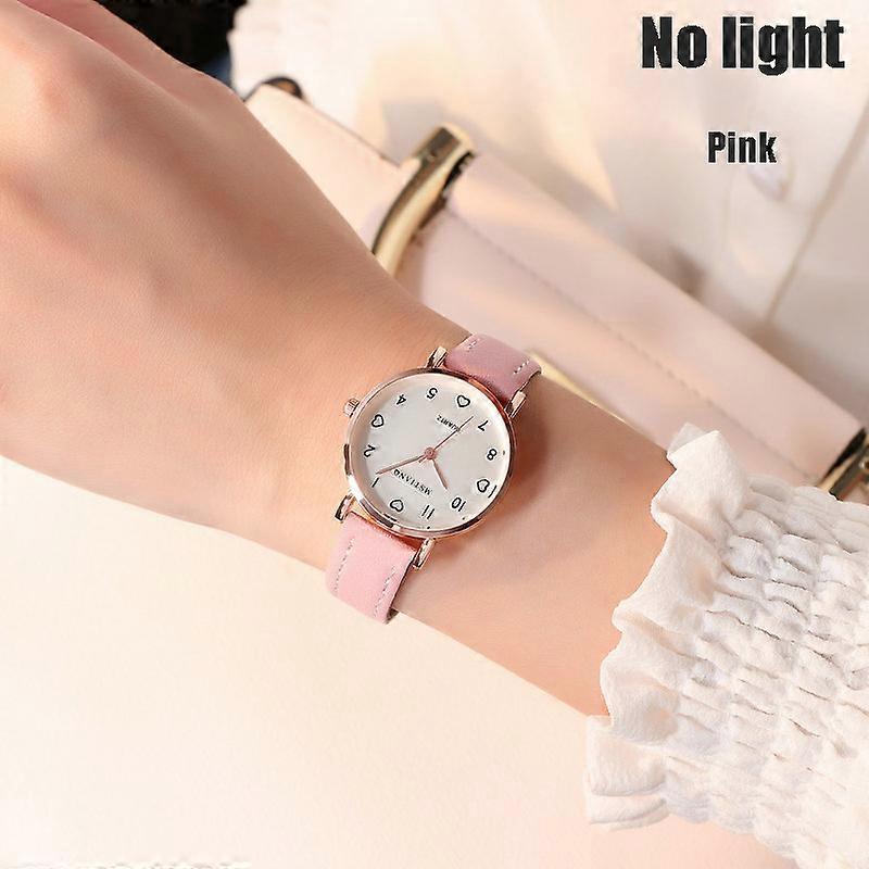Luminous Watch Night Glowing Women Cute Leather Watches Simple Small Dial Quartz Clock Watch Wrist For Girls