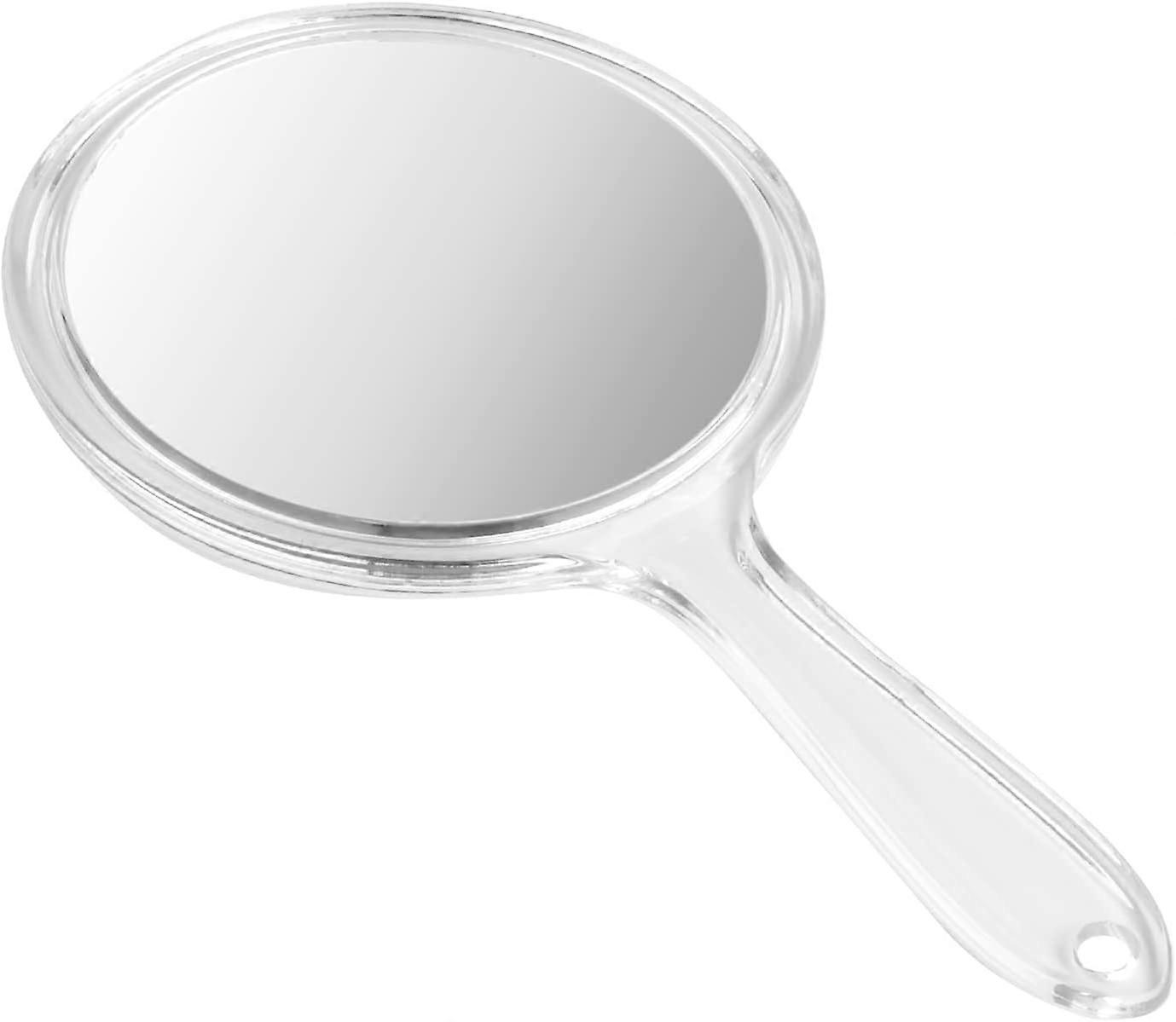 Hand Mirror Double Sided Mirror Magnifying Vanity Mirror Round Shape Handheld with Handle for Women Daily Makeup
