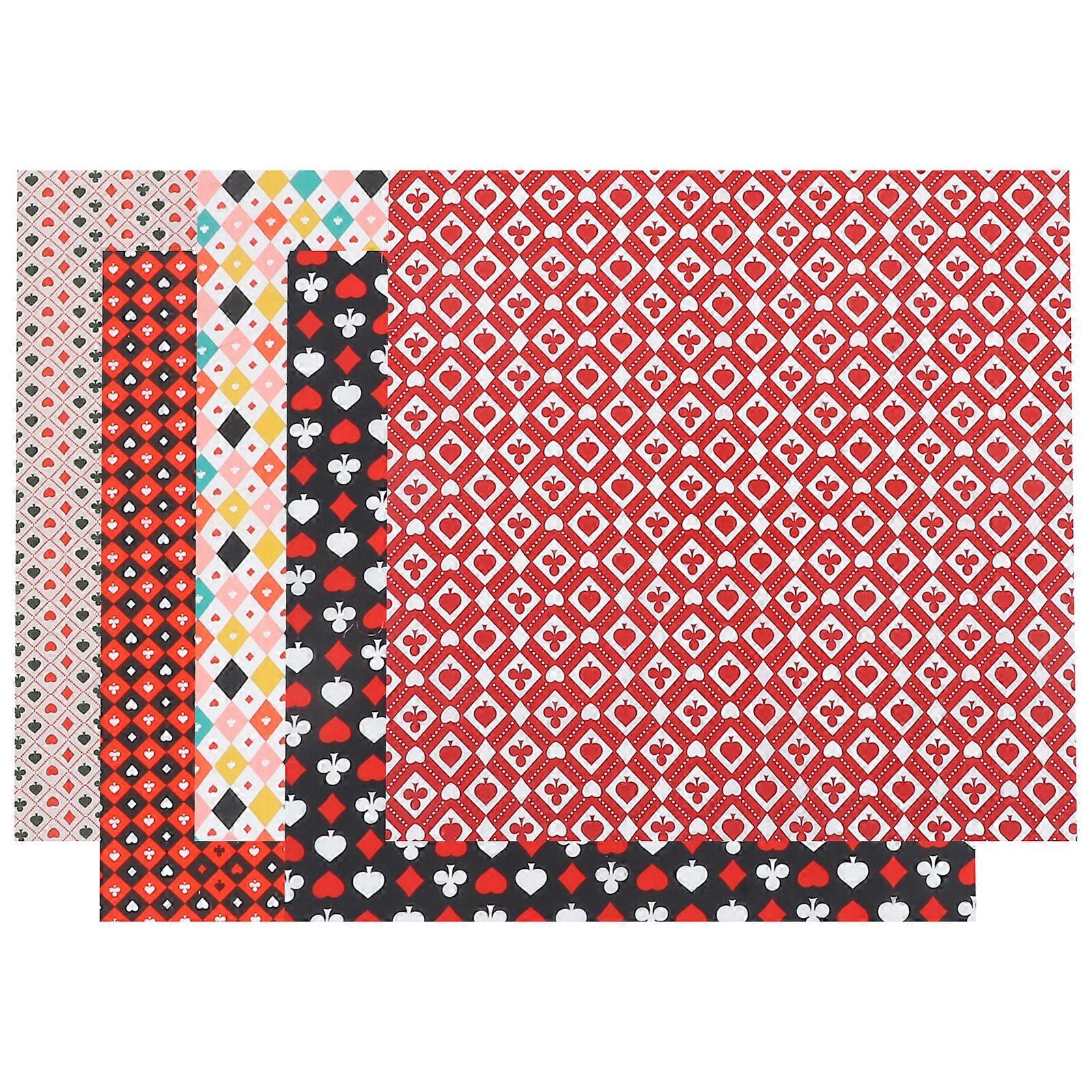 5 Blätter dekoratives Patchwork für DIY-Handwerk Baumwollnähstoff Valentinstags-Patchwork