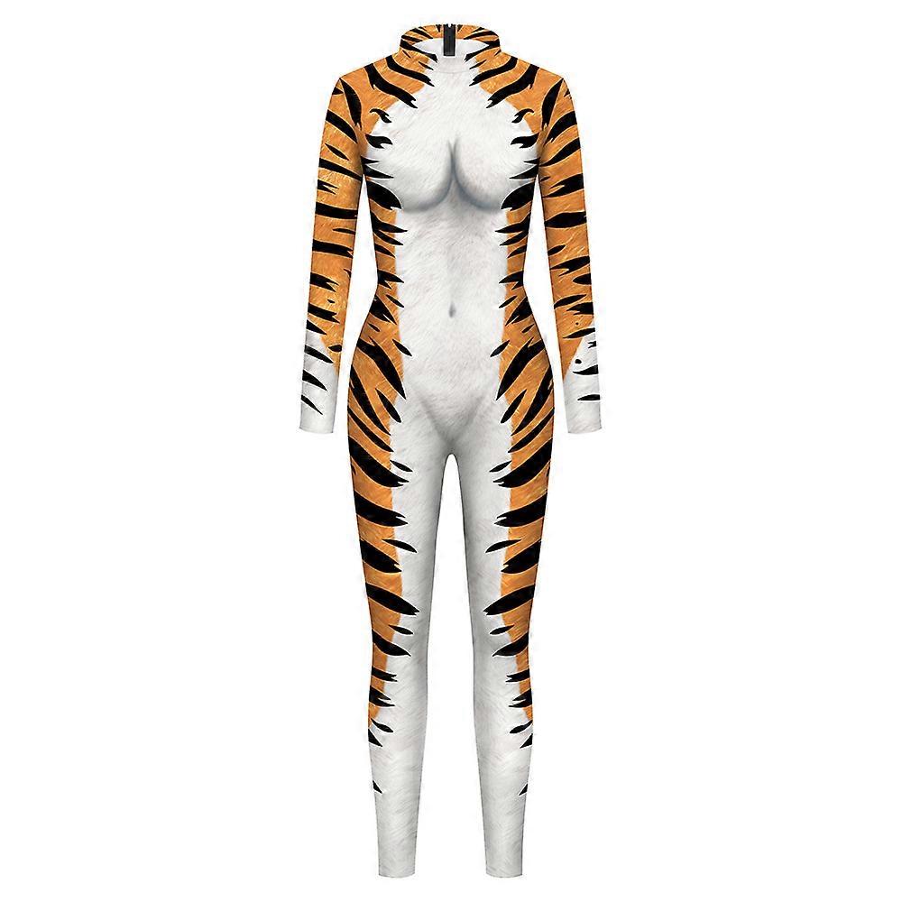 Adult Halloween Cosplay 3d Animal Print Bodysuit Jumpsuit