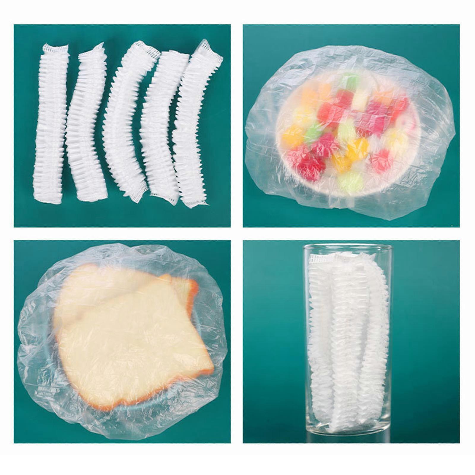 2023 New Arrive 100-Pack Stretchable PE Food Wraps for Fresh Keeping, Airtight and Odorless, Freezer and Microwave Safe