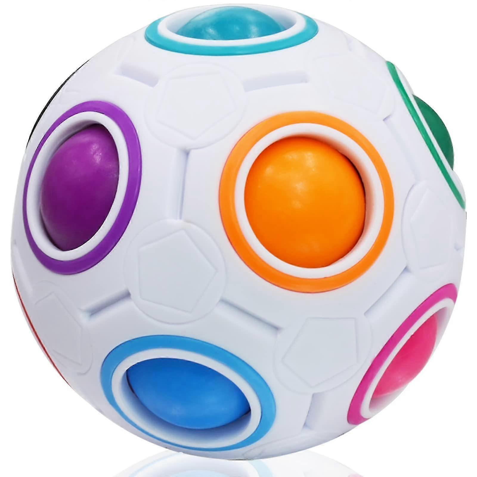 Magic Rainbow Ball Fidget Ball Speed Puzzle Ball Cube Casse-tête Jouets éducatifs Remplisseur de bas pour enfants Adultes