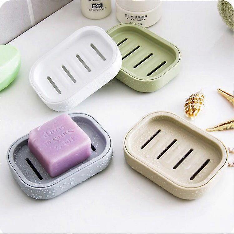 Soap Dish, Soap Bar Holder with Drainage Design,Easy Cleaning Soap Box for Home Hotel and More (D-4-D)