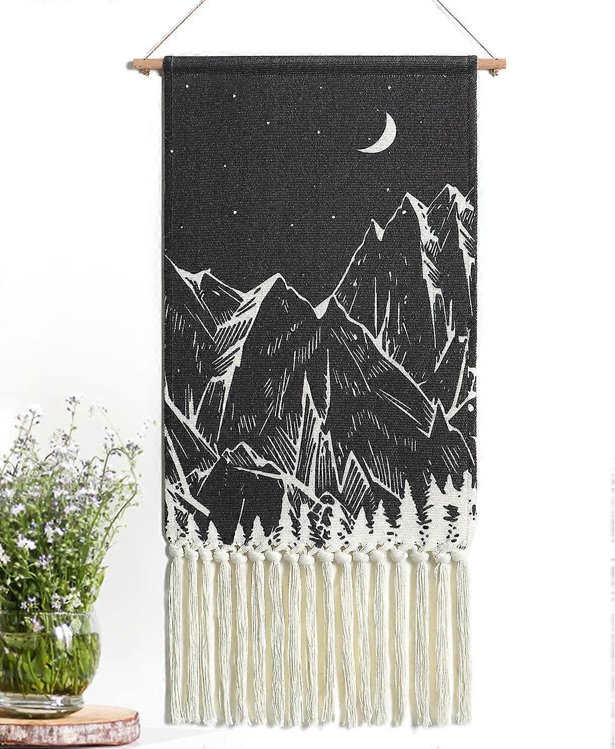 wall hanging tapestry black boho
