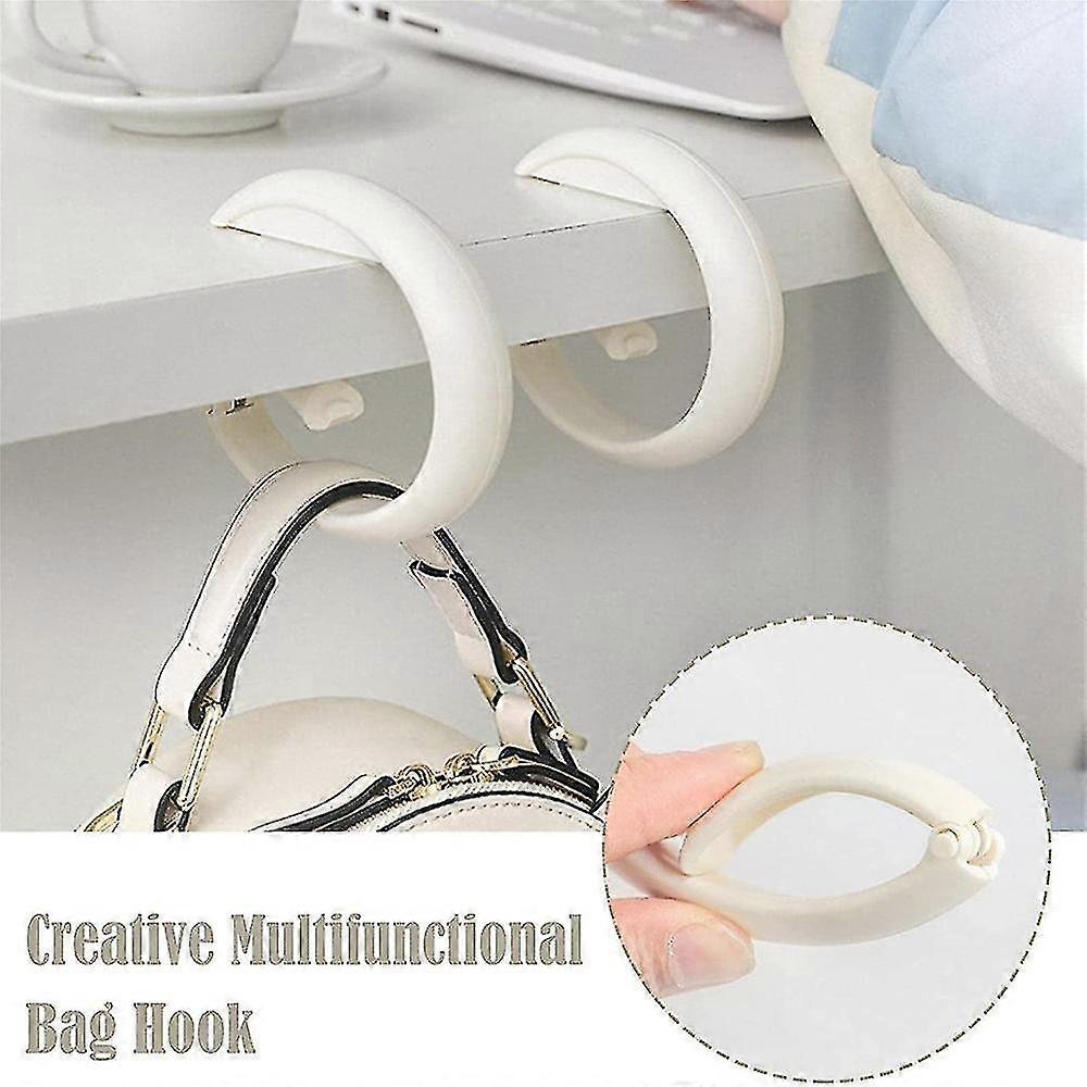 Portable Travel Purse Hanger, Foldable Handbag Hook Table Hanger Holder, Non-slip No-punching Table Hook