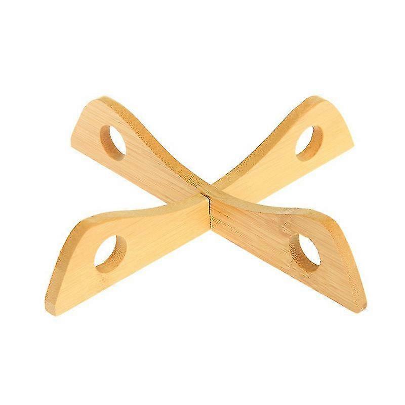 Bamboo Pot Racks Multifunctional Splitable Kitchen Cross Bottom Plate Rack Desk Accessories