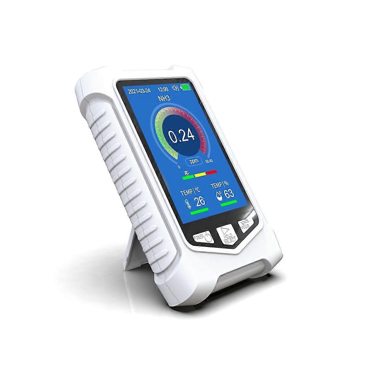 Air Quality Monitor, Ammonia Test Meter 3.5 Inch LCD NH3 Concentration Tester Ammonia Detector Ammonia Alarm Device