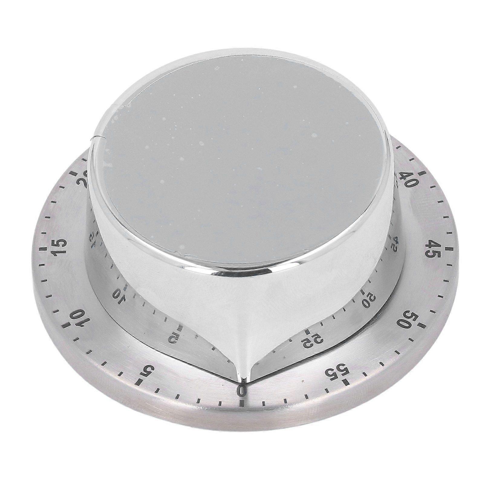 Wind Up Timer Magnetic Suction Outdoor Training 60 Minutes Manual Countdown Timer White