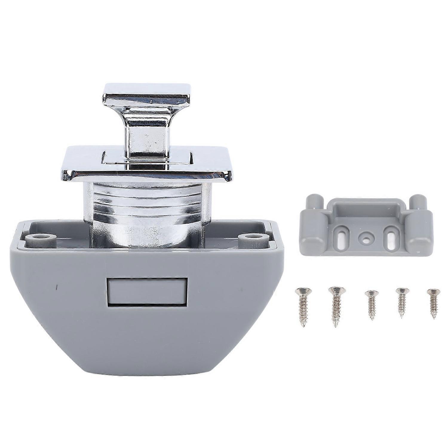 RV Push Cabinet Lock Metal Push Button Keyless Cupboard Drawer Compartment Latch Lock Catch for Cara