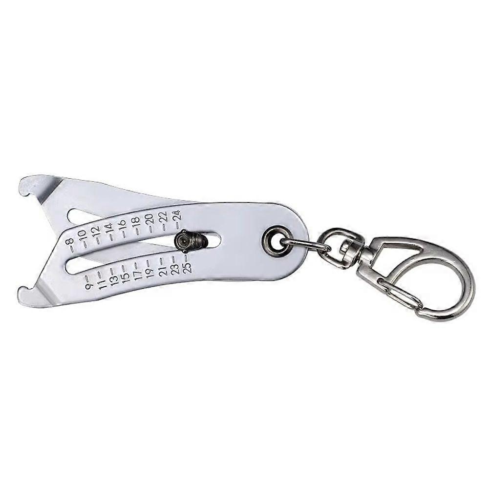Precise Thread Size Checker Keychain Portable Caliper Gauge Metric/Imperial Hexagonal Nut Screw Thr
