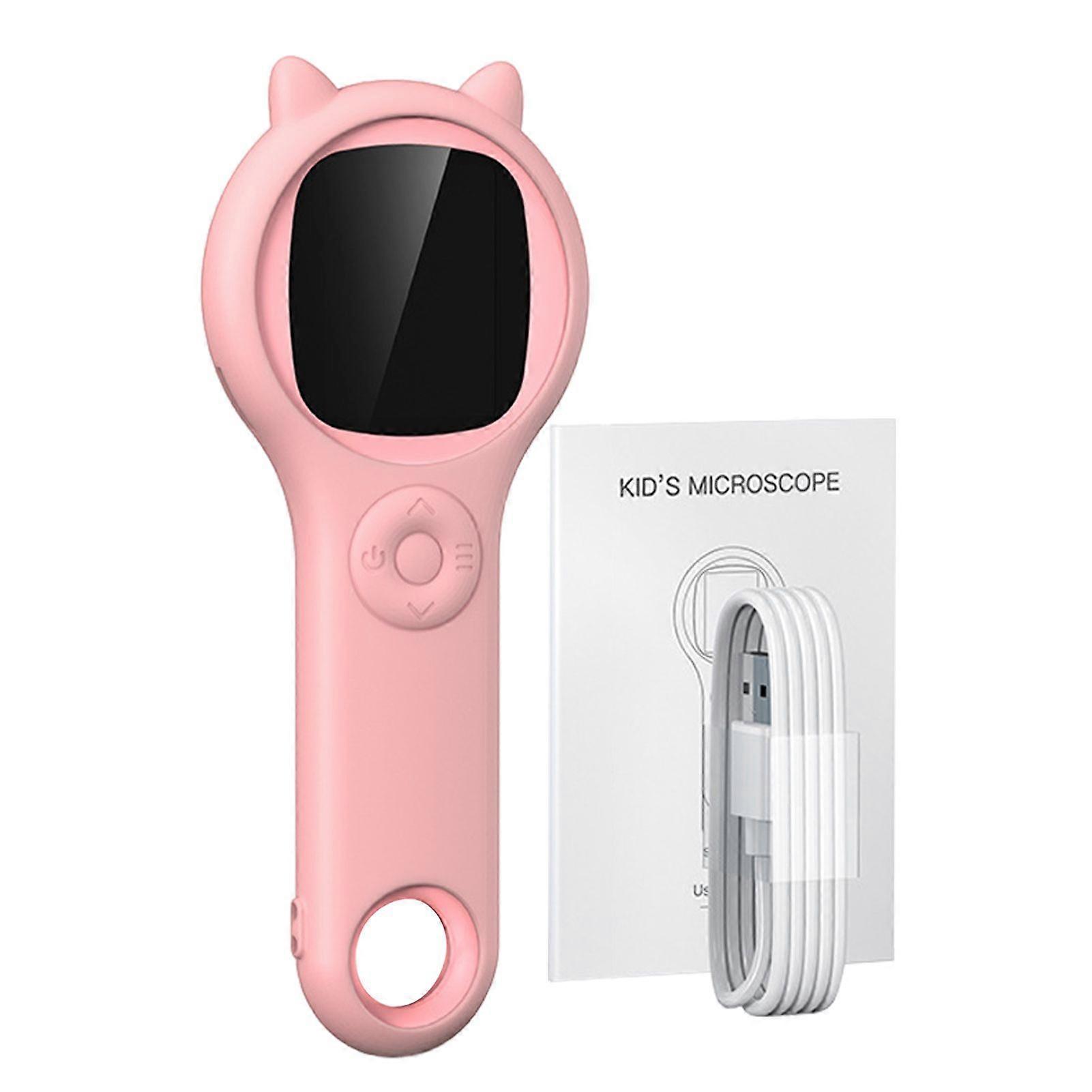 Kids Handheld Digital Microscope Science Educational Toy With LED Light, 500X Magnification, HD 1080P Video, Photo Capture