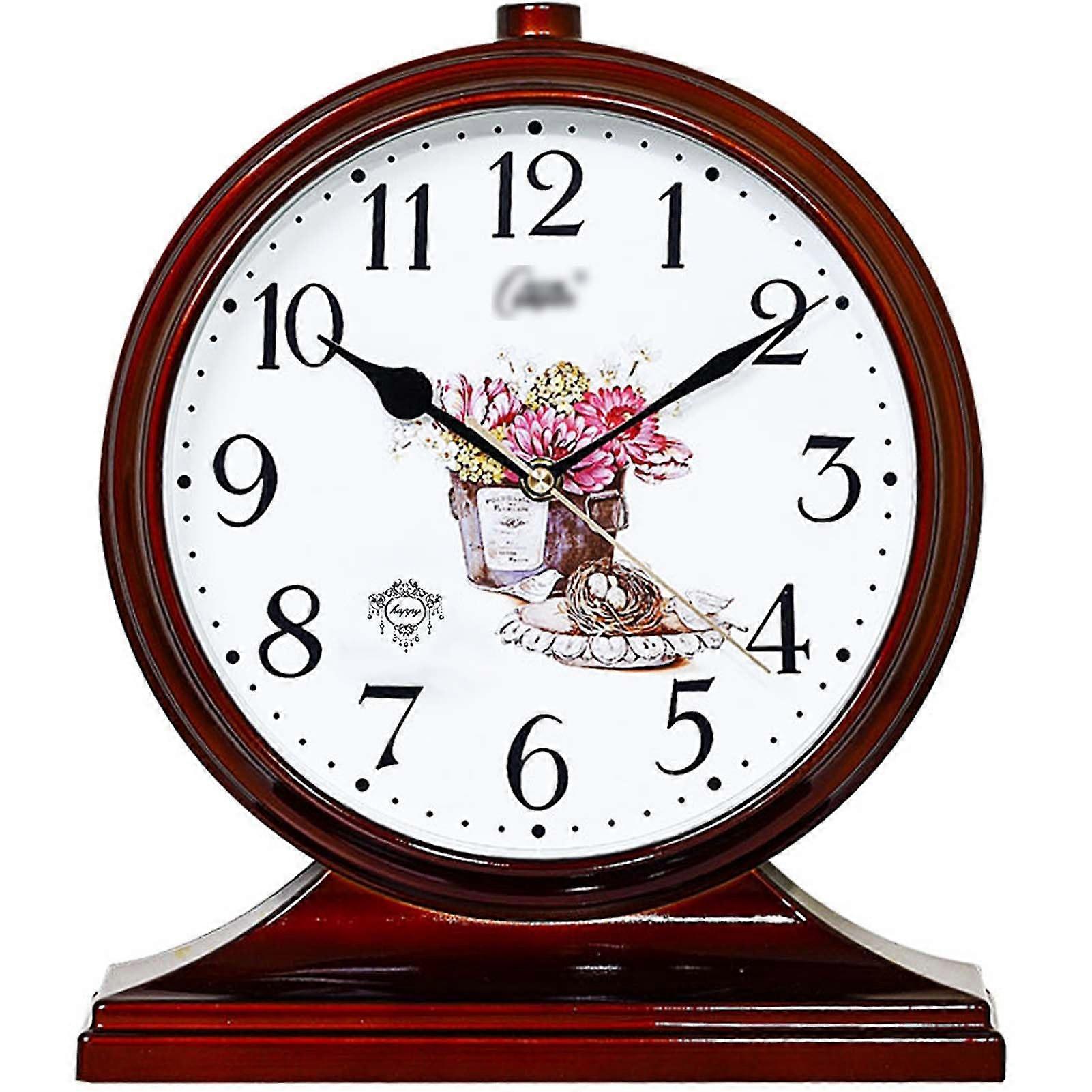 Silent Desk Clock for Living Room - Modern Minimalist Design, Battery Powered, Large Display, Stylish Home Decor