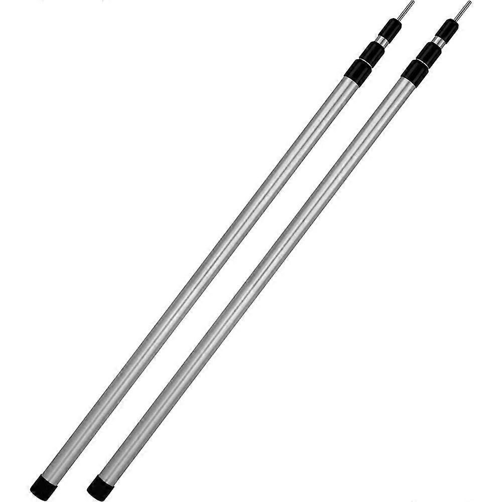 2-Pack Aluminum Telescoping Pole Support Bars - Twin Pack - Fully Adjustable