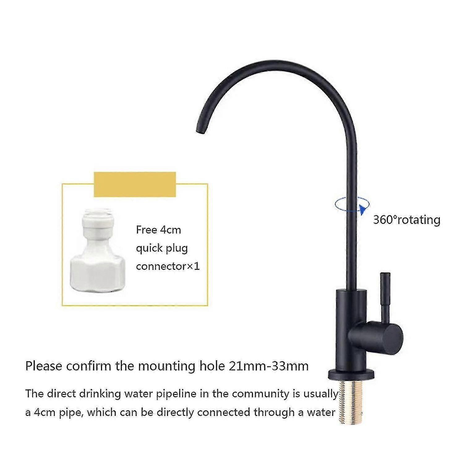 Dricksvattenkran Diskbänkskran Vattenfilterkran i rostfritt stål - JZ