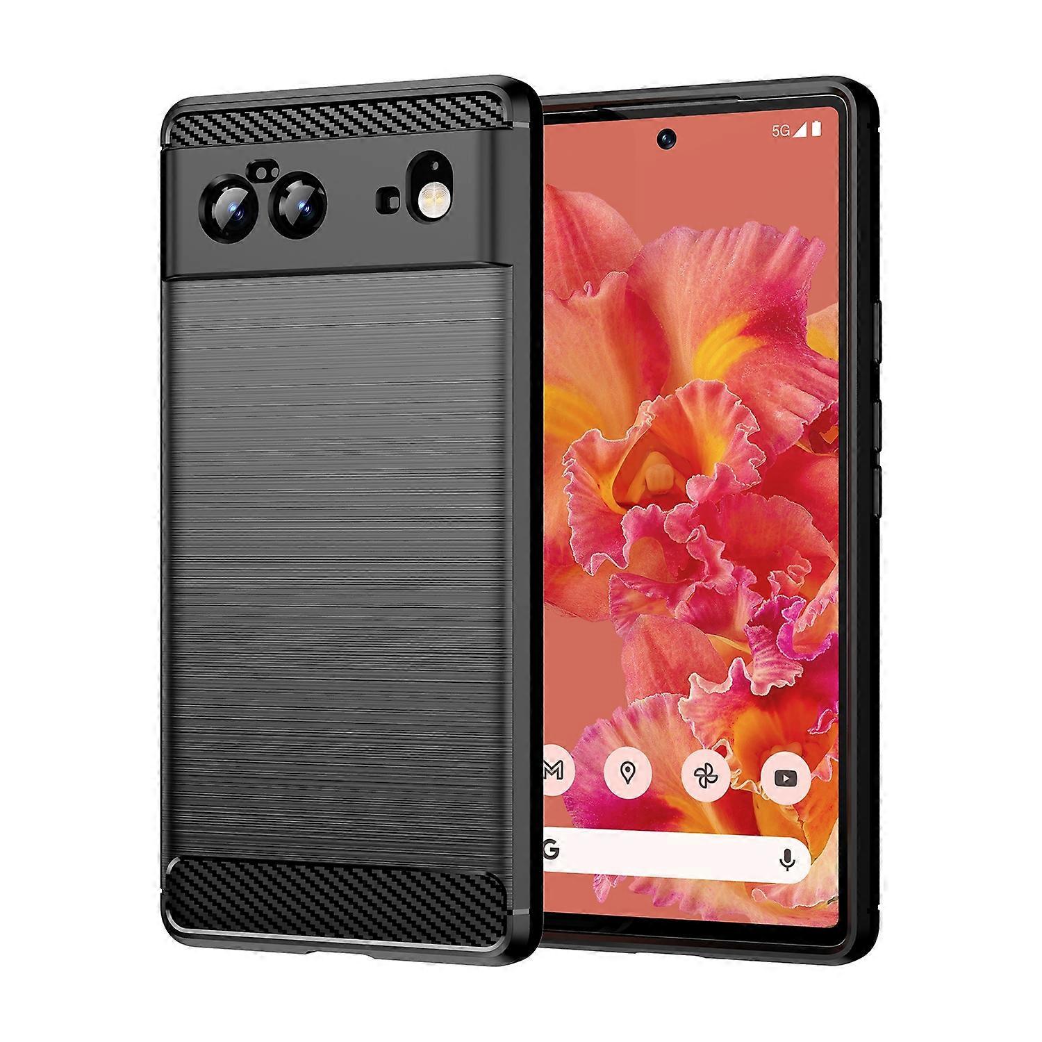 For Google Pixel 6 Brushed Texture Carbon Fiber TPU Case