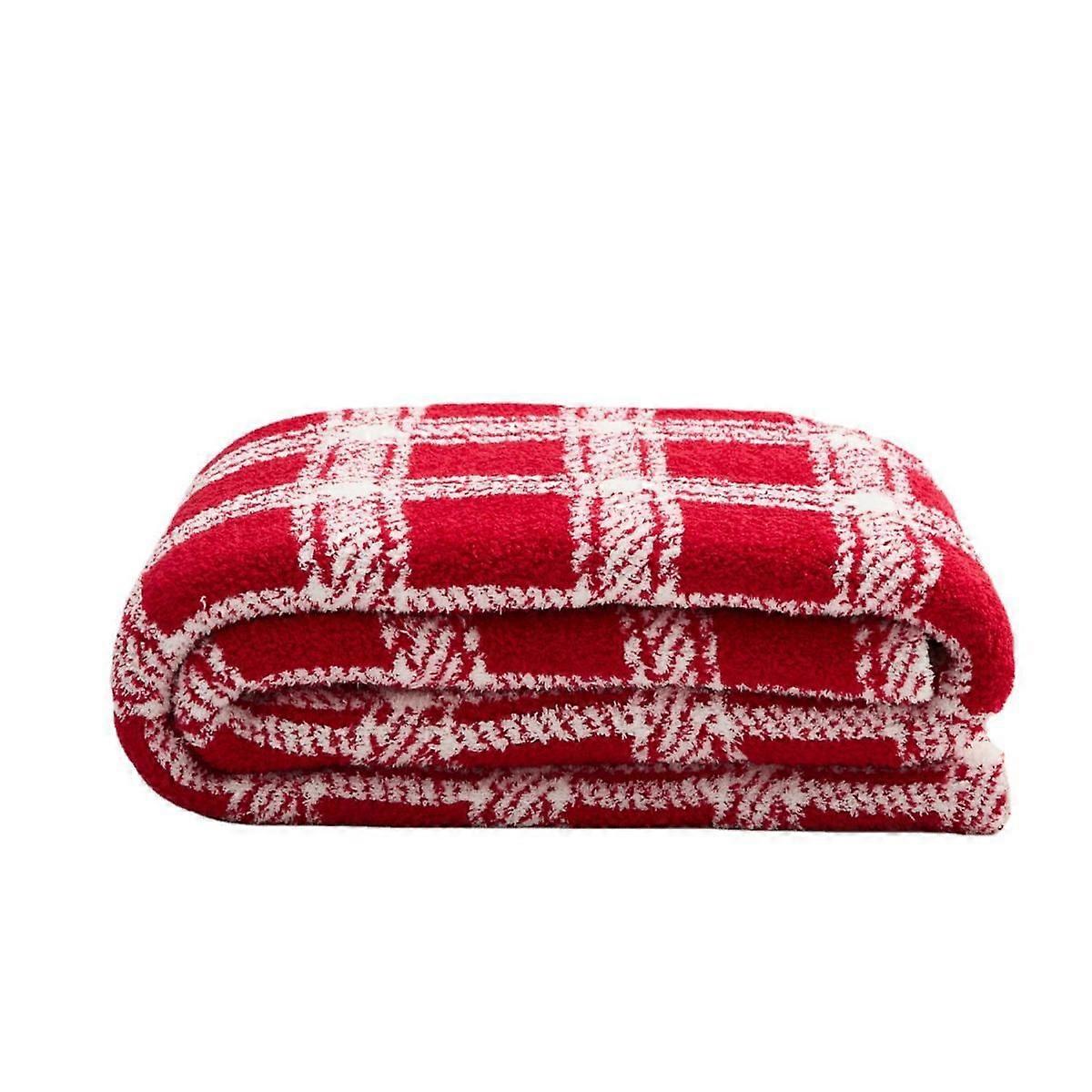 Knit Throw Blanket Super Soft Warm Blanket for Couch Lightweight Fluffy Blanket for Bed Sofa 51x63 Inches