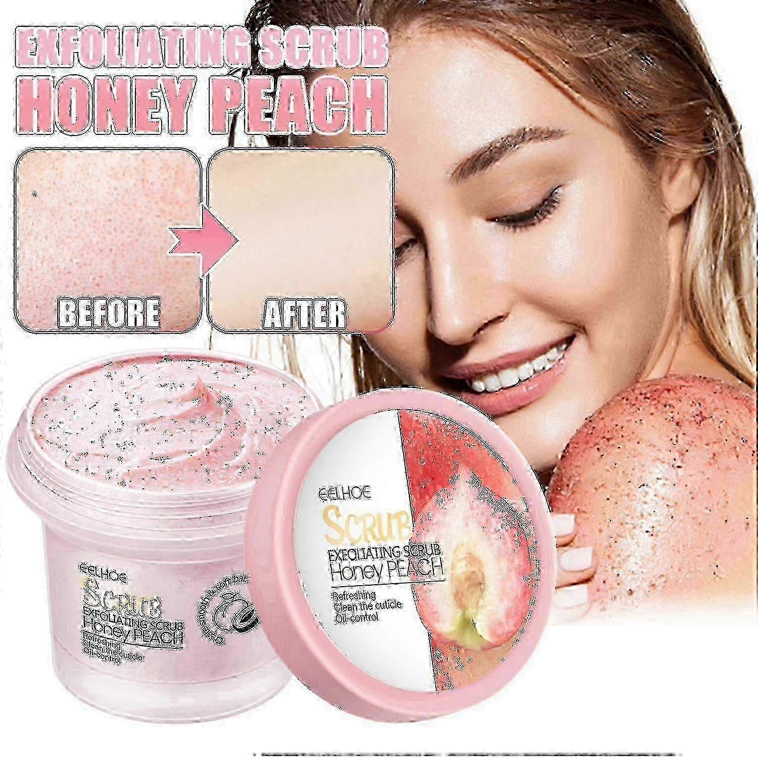 EELHOEピーチボディスクラブディープクレンジングエクスフォリエイティングチキンスキンソフトニングスキンクレンジングケア-