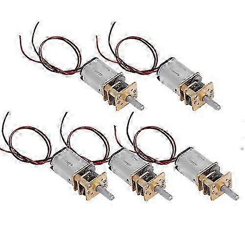 5pcs DC 3V-6V μίνι μικροϋπολογιστών N20 αργός μειωτής κιβωτίων ταχυτήτων μηχανών εργαλείων πλήρης πλήρης μειωτής κιβωτίων ταχυτήτων μετάλλων