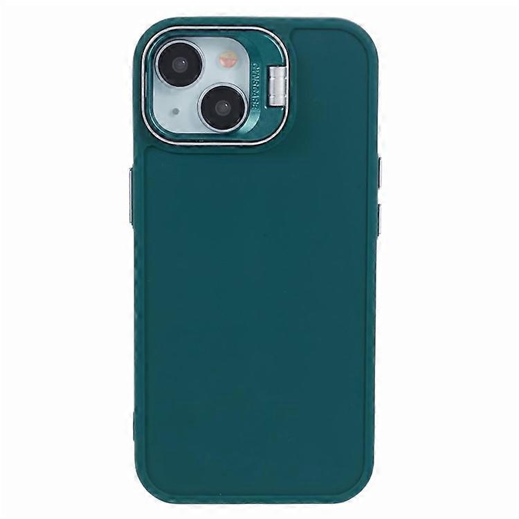 QH Series Compatible For iPhone 15 Silicone Case Lens Kickstand Anti-drop Phone Cover