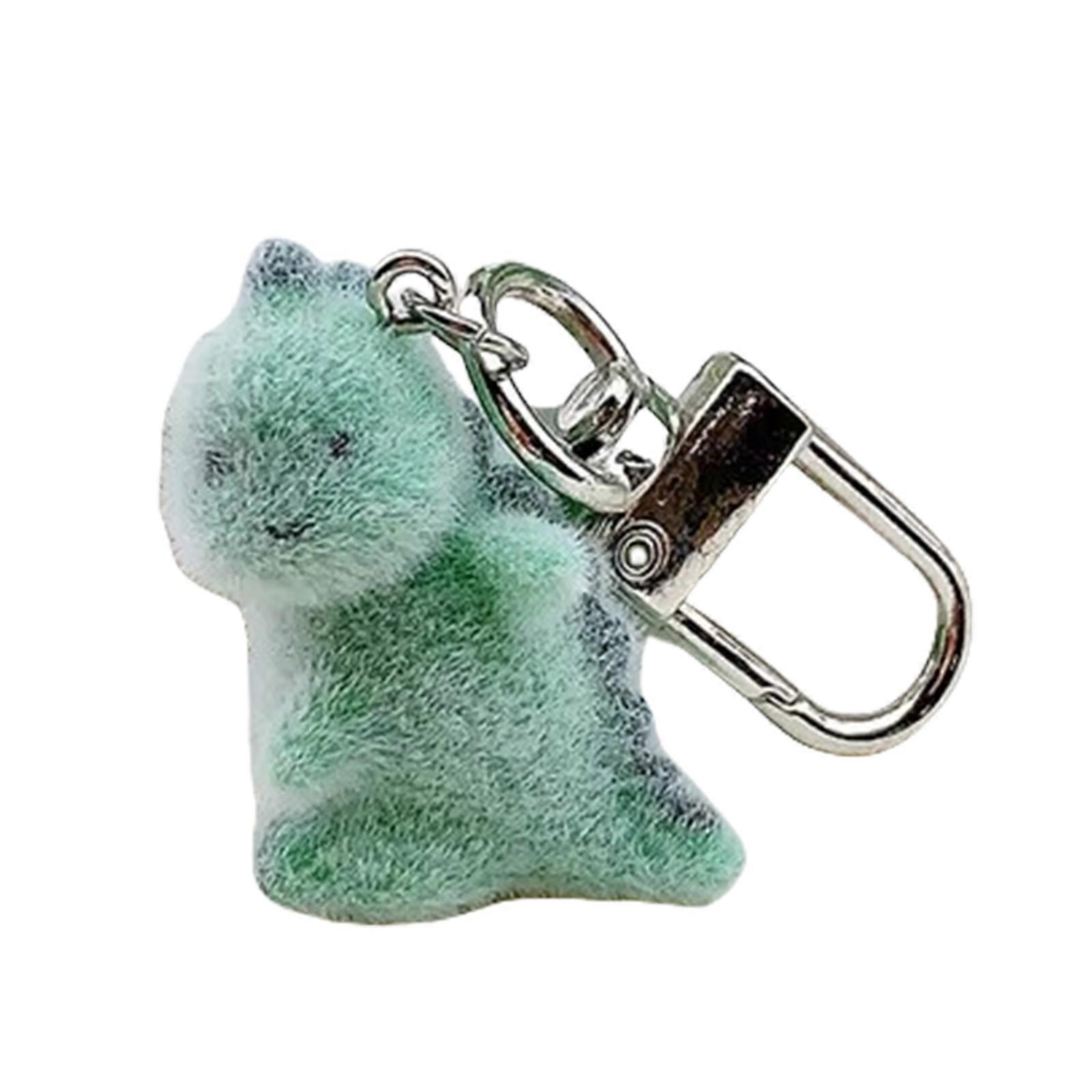 Soft Flocking Dinosaur Bag Pendant Vibrant Flocking Dinosaur Keychain Charm Accessory for Personal Item Decoration